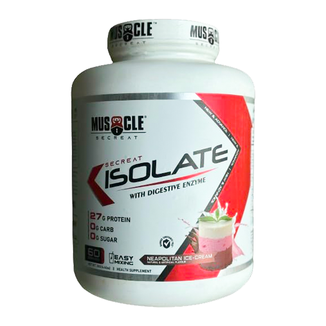 Muscle Secreat Isolate Protein, Neapolitan Ice Cream Flavour, 2KG