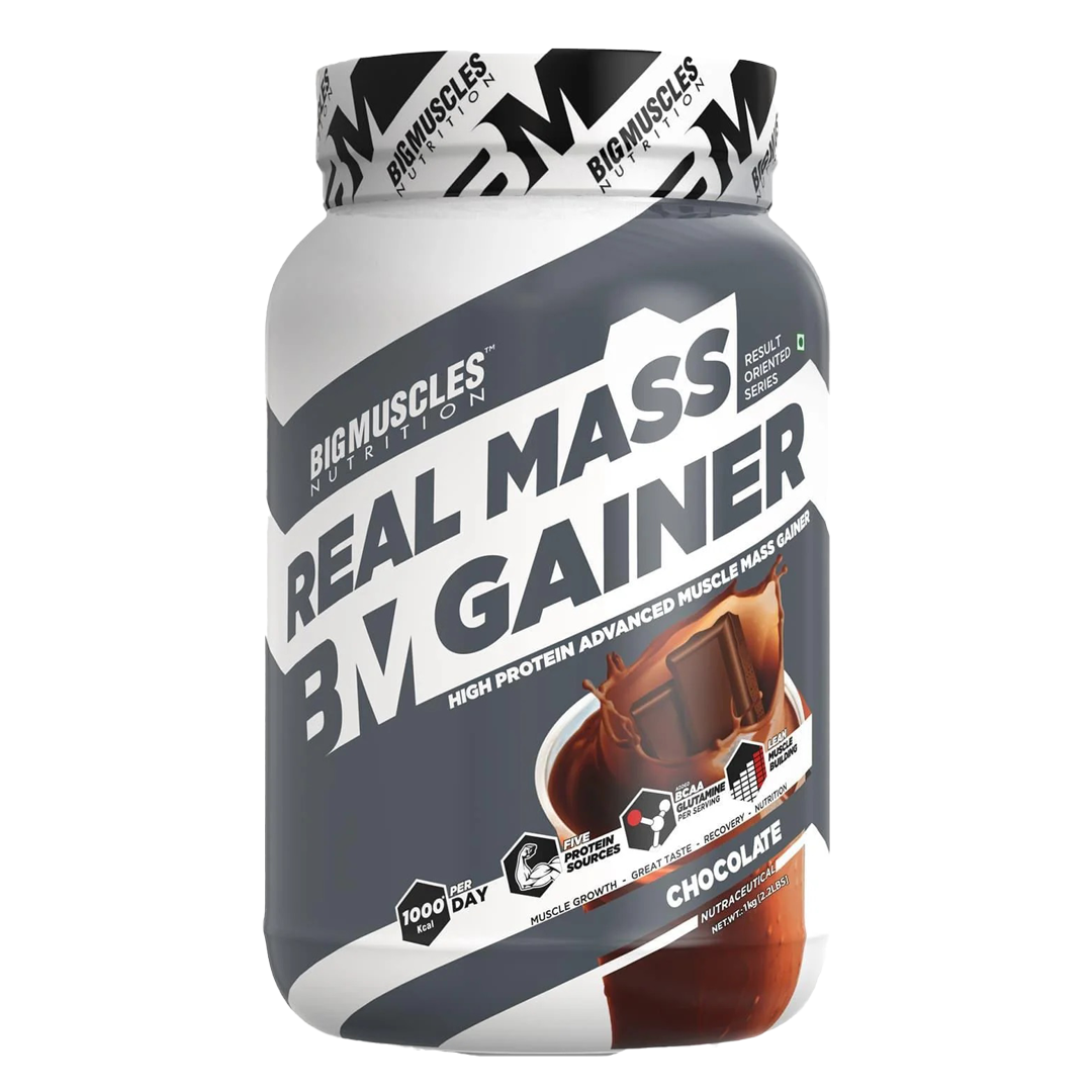 Big Muscles Real Mass Gainer Chocolate Flavour 3Kg